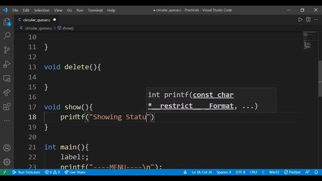 DSA 3-A : Circular Queue Implementation in C | Printer Spooler Application explanation смотреть онлайн