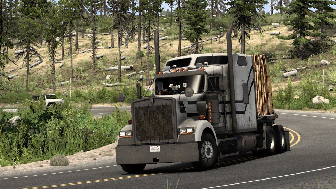[ATS] Kenworth W900B by GTM Team with shabby AddOn Wyoming Hauling смотреть онлайн