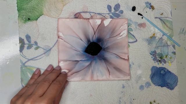 #90 Tutorial on how to create an airy flower center using alcohol ink смотреть онлайн