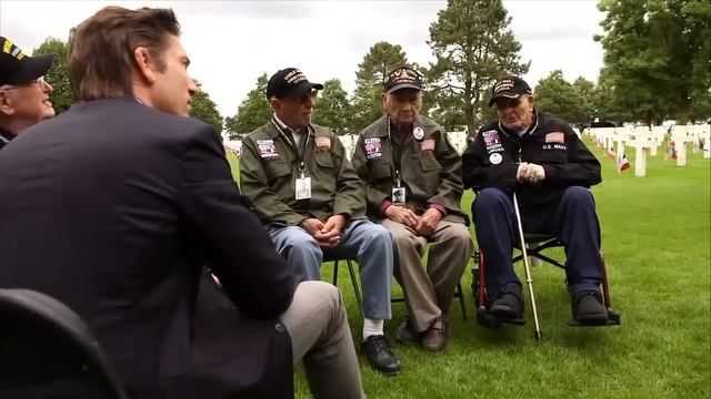 World War II veterans pay respects at US cemetery in Normandy смотреть онлайн