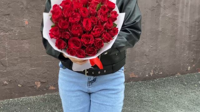 35 красных роз 40 см смотреть онлайн