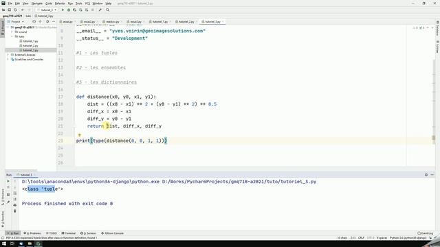 Notions de base en Python 3 sur les tuples, les ensembles et les dictionnaires смотреть онлайн