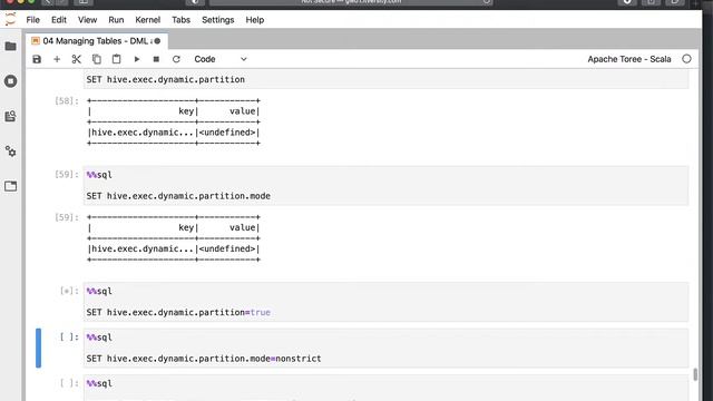 Spark SQL - DML and Partitioning - Using Dynamic Partition Mode смотреть онлайн