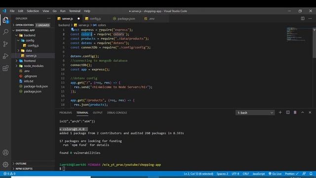 #16 Adding Colors to console | Mern Stack Tutorials(Hindi/Urdu) смотреть онлайн