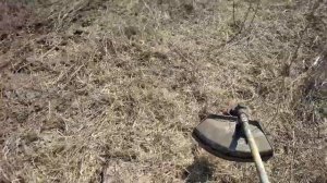 Чем лучше косить сухую траву весной леской или диском тест драйв..