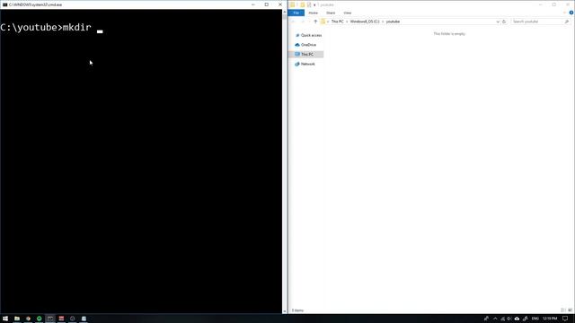 HOW TO CREATE A DIRECTORY (MKDIR) IN CMD смотреть онлайн