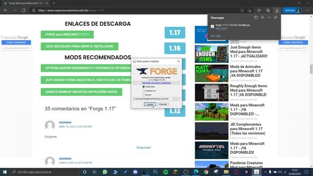 COMO DESCARGAR JUST ENOUGH ITEMS Para Minecraft 1.17.1 (JEI) | VER TODOS LOS CRAFTEOS (FÁCIL)