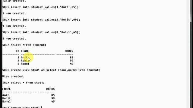 ORACLE SQL VIEW CREATION,REPLACE VIEW,DROP VIEW WITH EXAMPLE ROHIT KAUTKAR смотреть онлайн