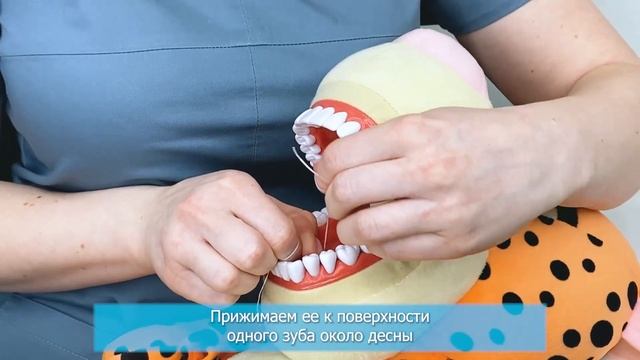 Техника чистки зубной нитью смотреть онлайн