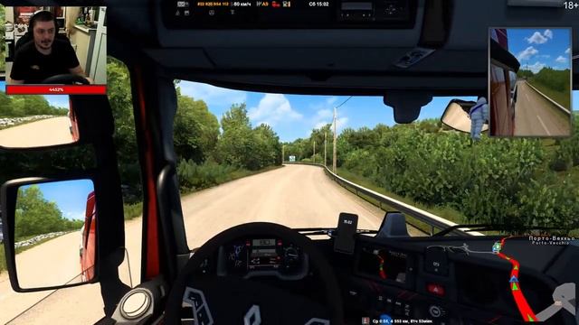 ETS, Новый Рестайлинговый RENAULT TRACK EVOLUTION 2021, Руль Logitech G29, gameplay. смотреть онлайн