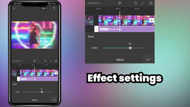 How to add a Sound Wave effect to a video in CapCut App/Video editing with mobile смотреть онлайн