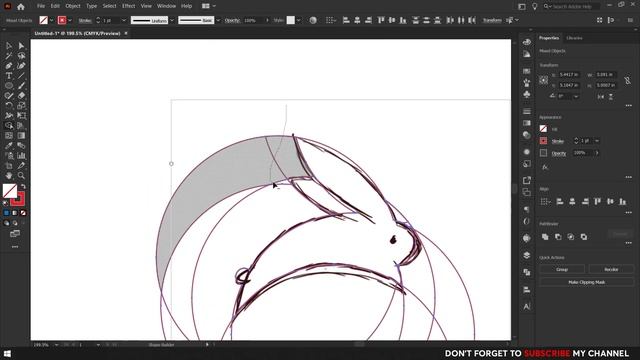 How to Use Shape Builder Tool - Adobe Illustrator Tutorial in Urdu / Hindi смотреть онлайн