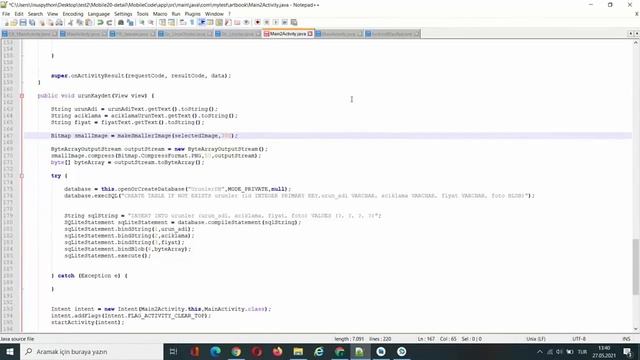 Android SQLite Ürün Ekleme-1 Ders -20 смотреть онлайн
