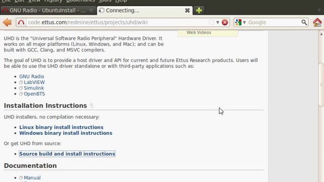 GNURADIO installation from source part-2 (getting UHD from git ) смотреть онлайн