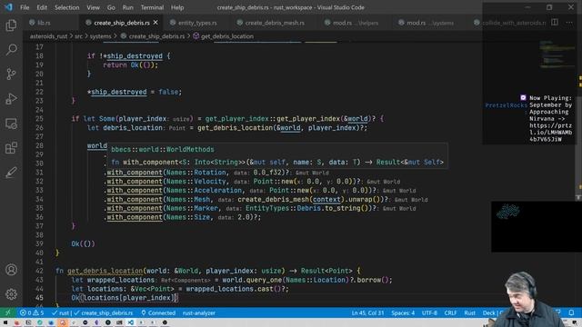 Asteroids part 7 - particles when the ship is destroyed смотреть онлайн