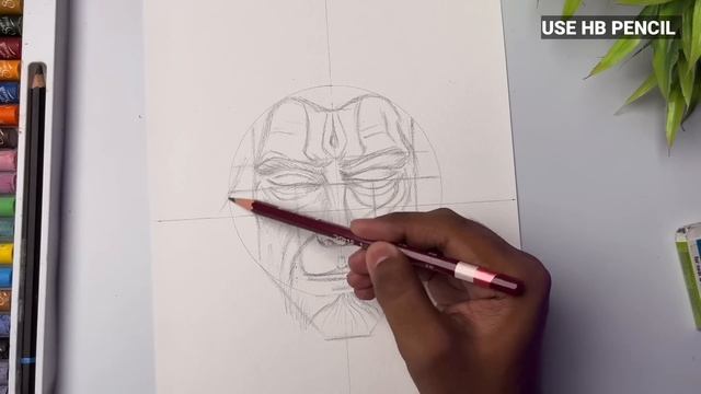 How to draw Hanuman, Lord Hanuman Drawing, Outline Tutorial смотреть онлайн