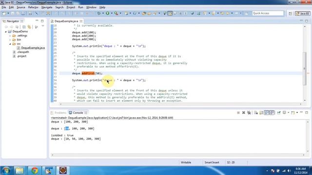 Deque (How to add an element in the front?) | Java Collection Framework смотреть онлайн
