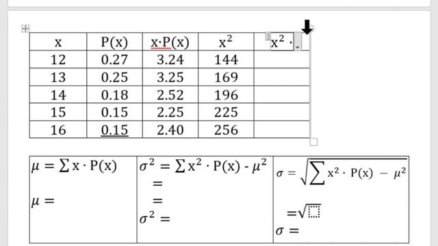 Computing the Mean, Variance and Standard Deviation of a Discrete Probability Distribution Example смотреть онлайн