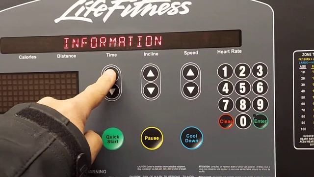 Life Fitness 95 Treadmill service menu or manager mode смотреть онлайн
