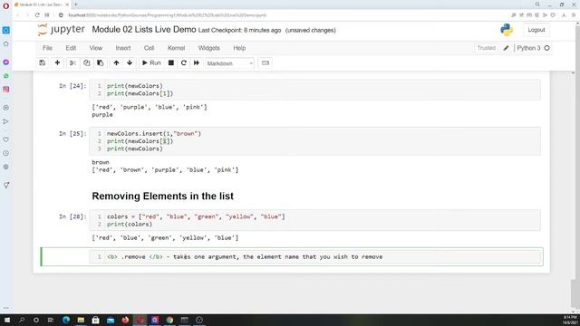 Python Programming Module 02 Lists смотреть онлайн