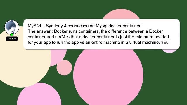 MySQL : Symfony 4 connection on Mysql docker container смотреть онлайн