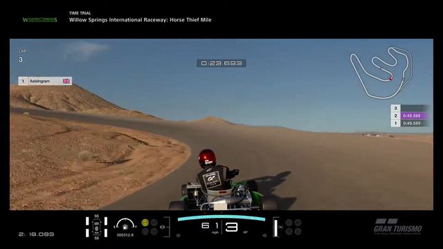 GT Sport: Racing Kart 125 Shifter @ Willow Springs: Horse Thief Mile смотреть онлайн