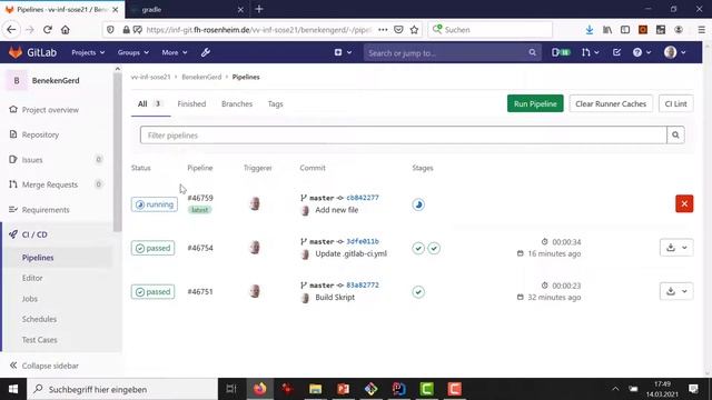 Woche 01 (5): gitlab CI-Pipeline mit Hello World in Java смотреть онлайн