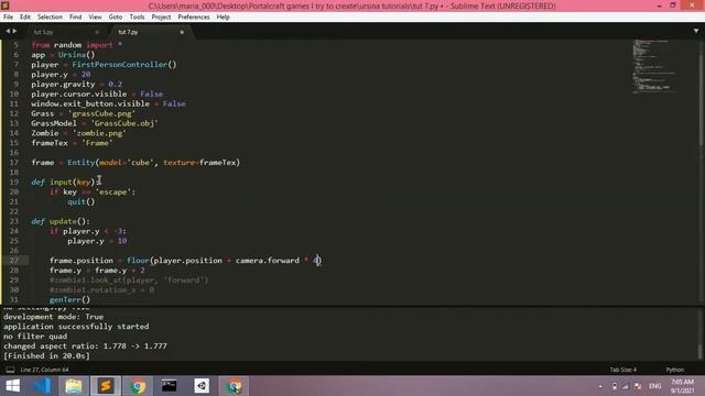 Ursina engine for beginners(Building!) смотреть онлайн