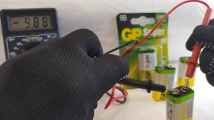 Напряжение батарейки GP Super 9V « Крона»