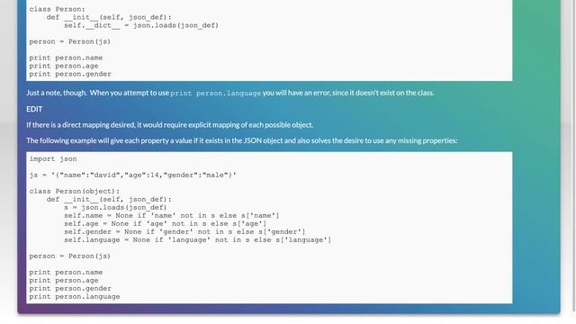 Can I deserialize Json to class like C# Newtonsoft in Python смотреть онлайн