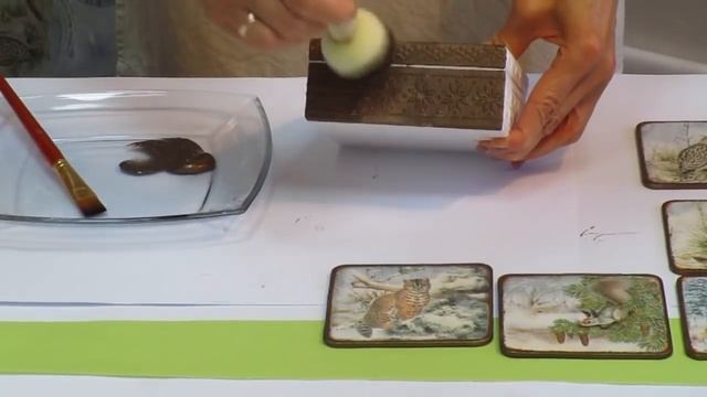 Christmas Gift Box Decoupage Coasters DIY Ideas смотреть онлайн