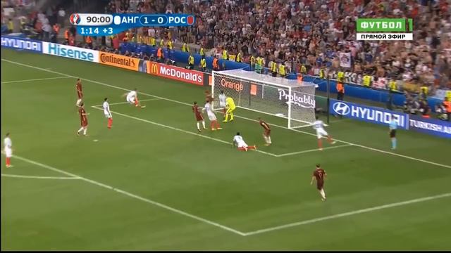 Англия 1 1 Россия. ГОЛ Березуцкого Василия [Евро 2016, 11 июня] смотреть онлайн