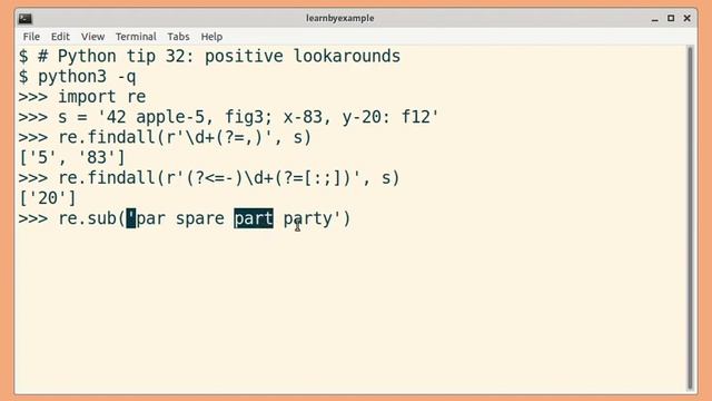 Python tip 32: positive lookarounds смотреть онлайн