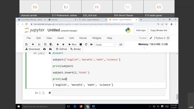 Python Programming Session-9 List datatype & basic operations on list смотреть онлайн