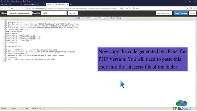 TPEcloud Tutorial: How to Set the PHP Version per Folder смотреть онлайн