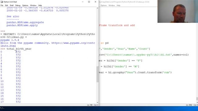 Python Basics Pandas DataFrame Transform Method and Add Column смотреть онлайн
