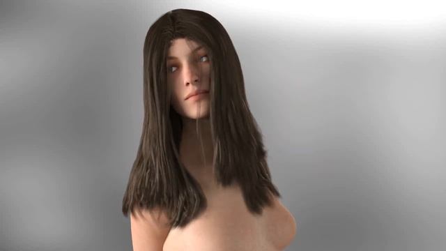 First simulation with meshed strands hair смотреть онлайн