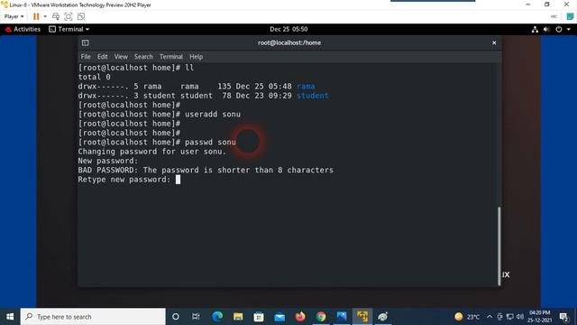 Linux-8 | RHEL-8- User Account Add and Delete in Linux 10 | How to Create and Delete A User in Linu смотреть онлайн
