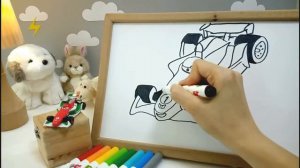How to draw CARS 2 - Francesco Bernoulli | Easy step-by-step for kids | Art colors