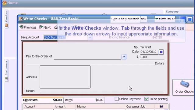 QuickBooks Tutorial - Banking And Backups
