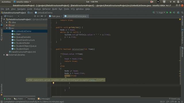 Data Structure and Algorithms: Delete item from Linked List | in Java Programming in Depth #4 смотреть онлайн