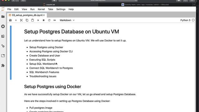 Setup Postgres Database - Introduction смотреть онлайн