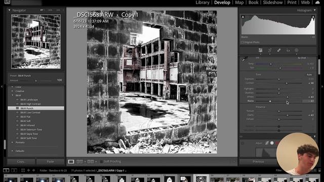How to Edit B&W Photos | Adobe Photoshop/Lightroom Tutorial смотреть онлайн