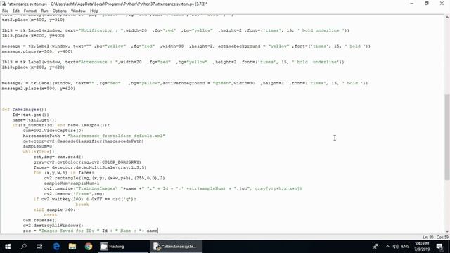 Attendance Management System using Face Recognition in python part-3 смотреть онлайн