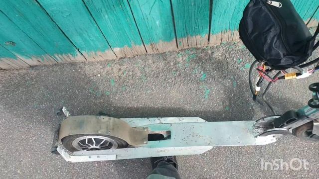 Электросамокат из гироскутера с питанием на 50 вольт. смотреть онлайн