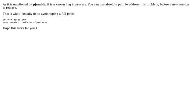 sass --watch not updating after initial launch (sass 3.1.16) (8 Solutions!!) смотреть онлайн