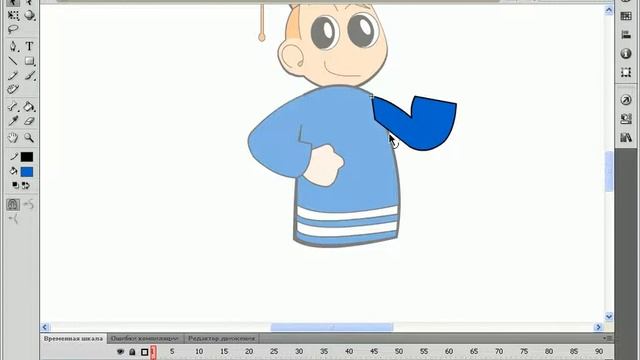 21.2 Рисование анимированного персонажа в Adobe Flash CS5 смотреть онлайн