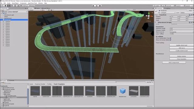 Racetrack Builder - Bezier curves смотреть онлайн