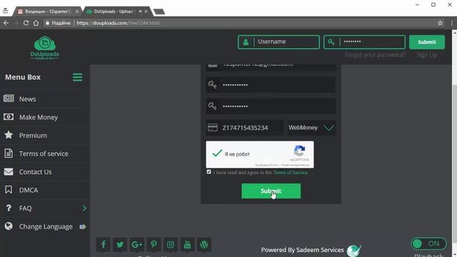 Регистрация на файлообменнике - DoUploads + НАСТРОЙКА смотреть онлайн