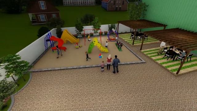 3D walk-through project- Drive-in Food Court смотреть онлайн